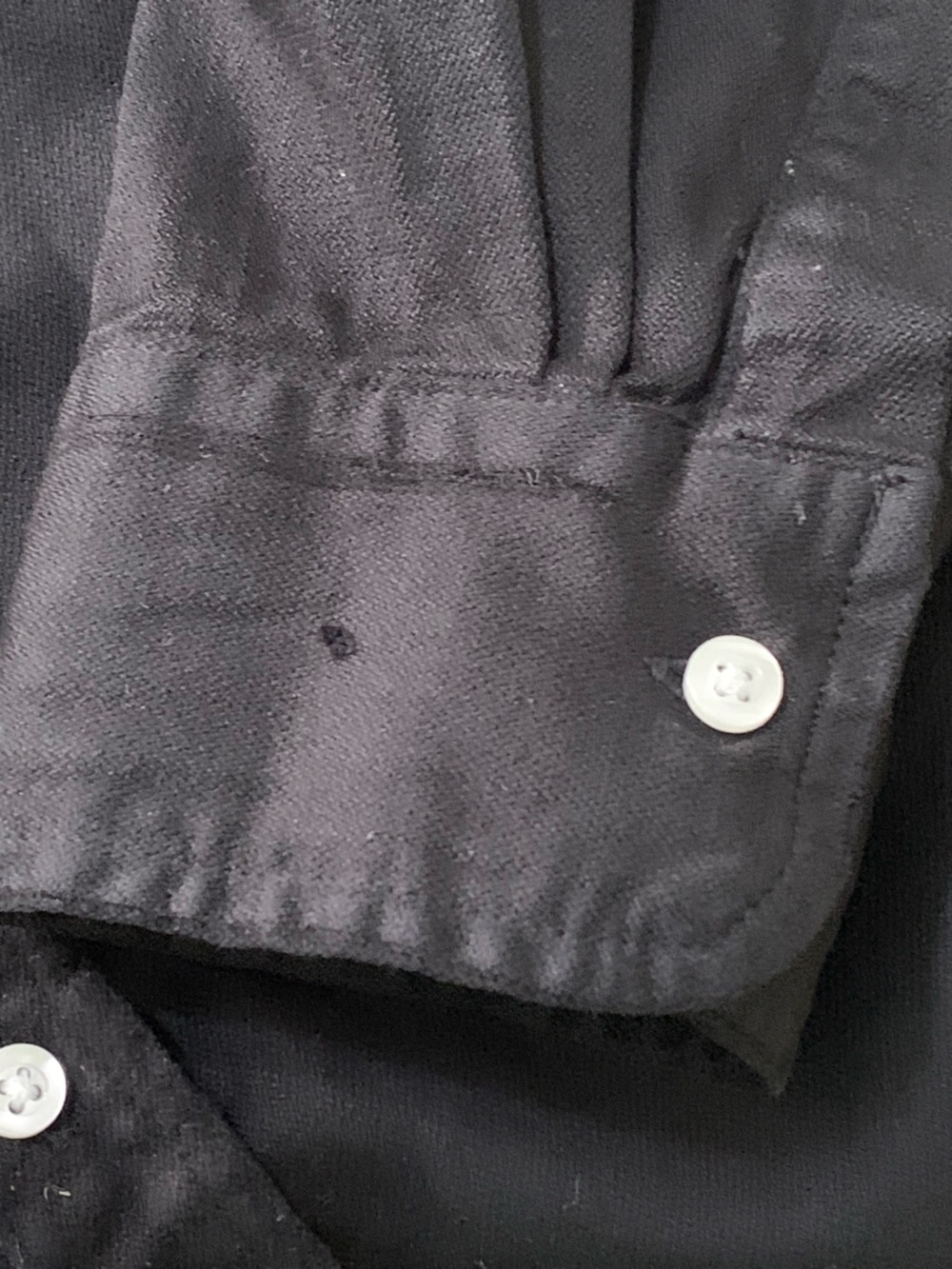 Frank & Eileen EILEEN Famous Top Button Up Long Sleeve Shirt Black Distressed - Picture 16 of 16